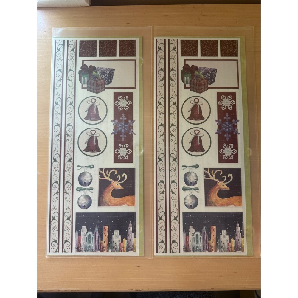 Creative Memories Jumbo Great Lengths Cottage Winter Sticker Sheets 2pk 2006